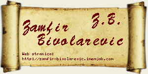 Zamfir Bivolarević vizit kartica
